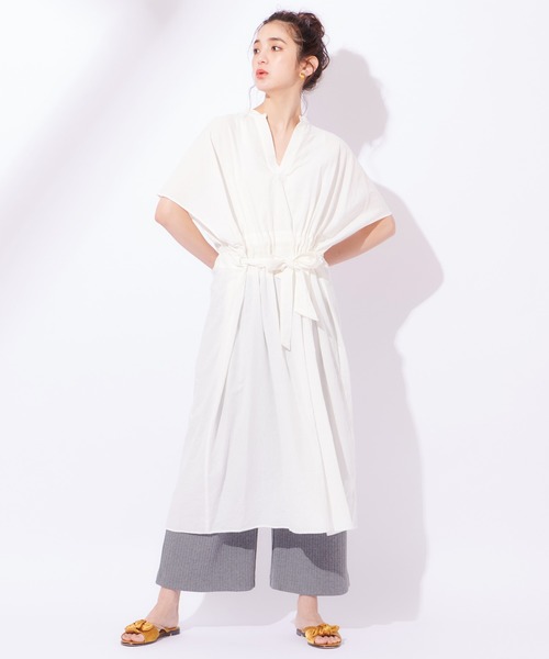 CIAOPANIC(チャオパニック)の「ウエストサイドリボンワンピース(ワンピース・レディース・オフホワイト/オレンジ・FREE)」の18枚目の写真