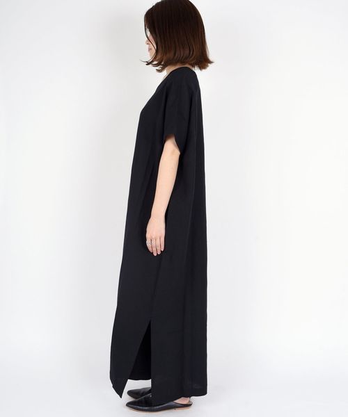 SHIPS Days（シップスデイズ）の「SHIPS Days STANDARD:ソリッド ワンピース◇（ワンピース・レディース・ブラック/オリーブ/キャメル・ONE SIZE）」の6枚目の写真