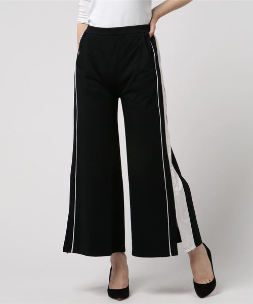 FILA（フィラ）の「＜ＦＩＬＡ＞サイドライン裏毛ワイドパンツ（その他パンツ・レディース・ブラック・MEDIUM/LARGE/X-LARGE）」の7枚目の写真