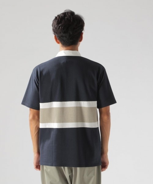 BAYFLOW（ベイフロー）の「コットンラガーポロシャツ（ポロシャツ・メンズ・ベージュ/ネイビー・SMALL/MEDIUM/LARGE）」の7枚目の写真