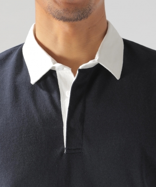 BAYFLOW（ベイフロー）の「コットンラガーポロシャツ（ポロシャツ・メンズ・ベージュ/ネイビー・SMALL/MEDIUM/LARGE）」の8枚目の写真