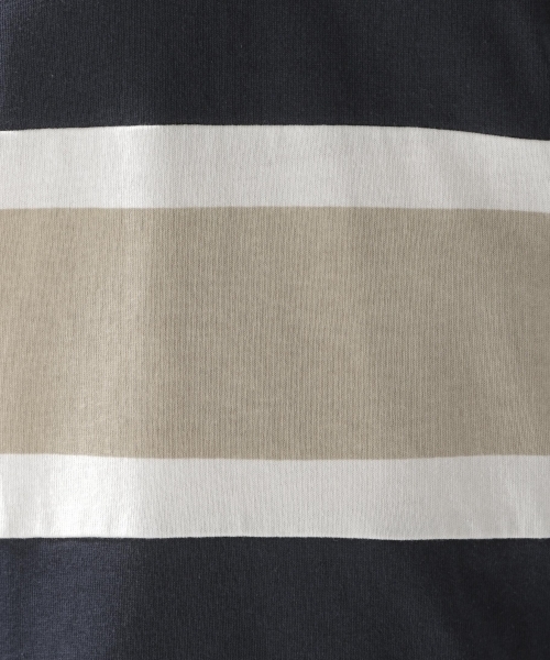 BAYFLOW（ベイフロー）の「コットンラガーポロシャツ（ポロシャツ・メンズ・ベージュ/ネイビー・SMALL/MEDIUM/LARGE）」の11枚目の写真