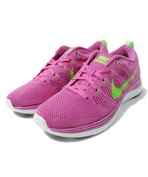 NIKE(ナイキ)の「2013夏モデル ナイキ フライニット ルナ WMNS NIKE FLYKNIT ONE+ 13SU(スニーカー・レディース・マルチ/レッド/ピンク/イエロー/オレンジ/ライトグリーン/ライトイエロー・23cm/23.5cm/24cm/24.5cm/25cm/25.5cm/26cm)」の4枚目の写真