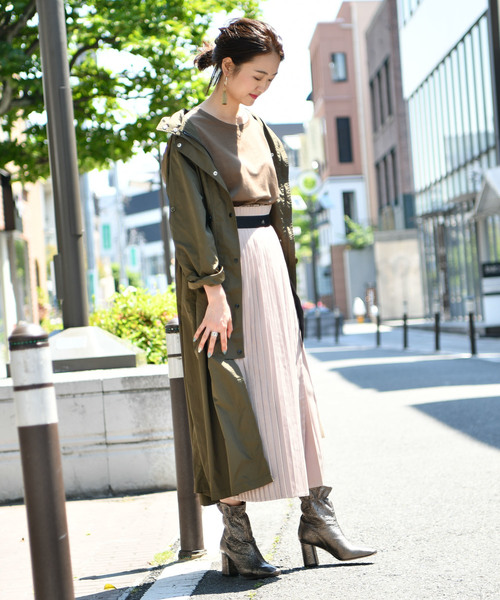 DouDou（ドゥドゥ）の「AWナイロンロングブルゾン（その他アウター・レディース・ホワイト/ブラック/カーキ/ボルドー・38/36）」の12枚目の写真