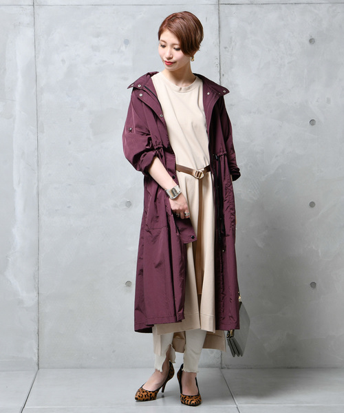 DouDou（ドゥドゥ）の「AWナイロンロングブルゾン（その他アウター・レディース・ホワイト/ブラック/カーキ/ボルドー・38/36）」の21枚目の写真