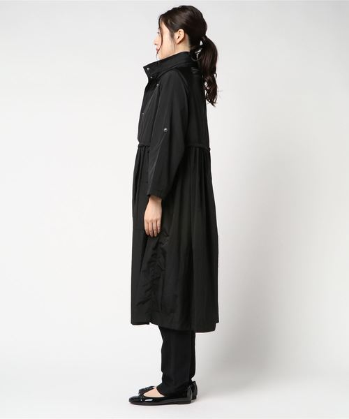 DouDou（ドゥドゥ）の「AWナイロンロングブルゾン（その他アウター・レディース・ホワイト/ブラック/カーキ/ボルドー・38/36）」の5枚目の写真