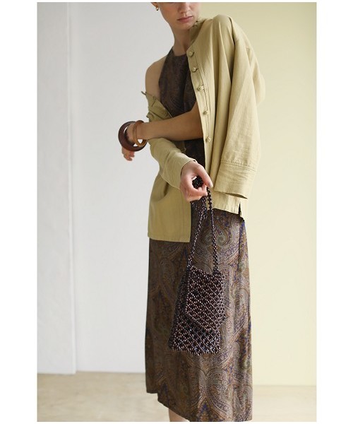 TODAYFUL（トゥデイフル）の「ペイズリーエプロンドレス（ワンピース・レディース・ブラウン・36inch/38inch）」の3枚目の写真