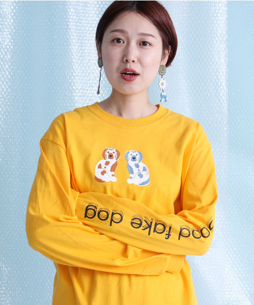 Didizizi ディディジジ の 犬の置物 ロンt Tシャツ カットソー Wear