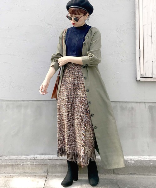 archives（アルシーヴ）の「2WAYベルテッドギャザー長袖ワンピース（ワンピース・レディース・ブラック/ベージュ/カーキ・MEDIUM）」の3枚目の写真