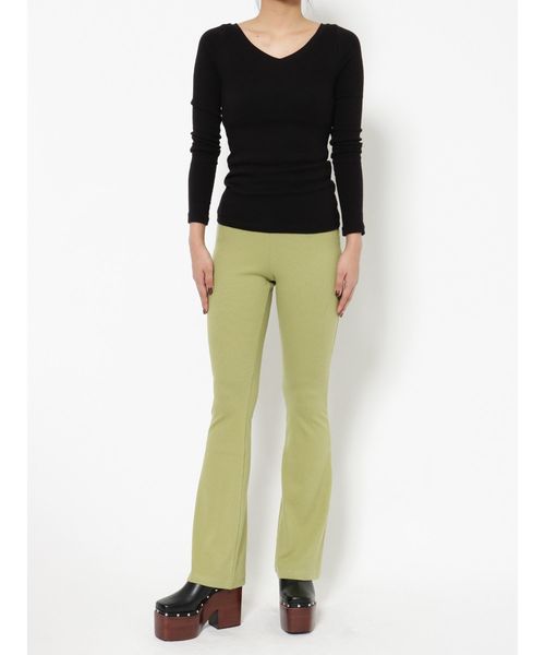 EMODA(エモダ)の「フィットフレアパンツ(その他パンツ・レディース・ブラック/キャメル・FREE)」の20枚目の写真