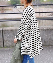 reca | ビッグシルエットボーダーカットソー(ワンピース)