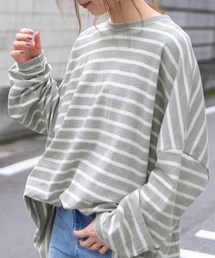 reca | ビックシルエットボーダーカットソー(ワンピース)