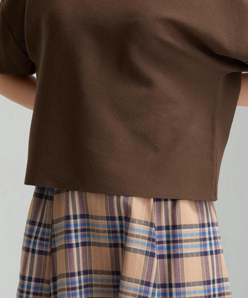 green label relaxing（グリーンレーベルリラクシング）の「[手洗い可能] FM ソウバリ ドルマン ショートスリーブ ニット（ニット/セーター・レディース・ブラック/ダークブラウン/オフホワイト/ピンク・FREE）」の10枚目の写真