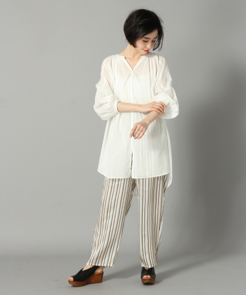 LOWRYS FARM（ローリーズファーム）の「ガラサテンパンツ　837127（その他パンツ・レディース・アイボリー/ブラック系その他/ブラウン/その他/ストライプ/ブラウン系その他・FREE）」の13枚目の写真