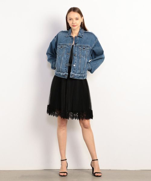 ARMANI EXCHANGE(アルマーニエクスチェンジ)の「【A|Xアルマーニ エクスチェンジ】フリンジデニムジャケット(デニムジャケット・レディース・インディゴブルー・MEDIUM/X-SMALL/SMALL)」の8枚目の写真