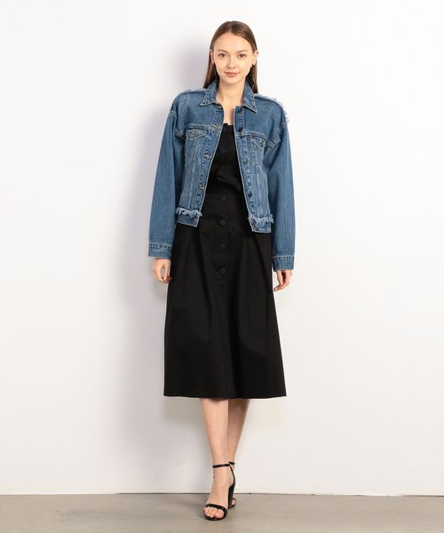 ARMANI EXCHANGE(アルマーニエクスチェンジ)の「【A|Xアルマーニ エクスチェンジ】フリンジデニムジャケット(デニムジャケット・レディース・インディゴブルー・MEDIUM/X-SMALL/SMALL)」の4枚目の写真