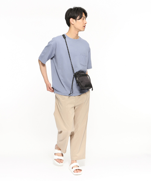 LAKOLE（ラコレ）の「ミニ裏毛半袖カットソー / LAKOLE（Tシャツ/カットソー・メンズ・ネイビー/ベージュ/チャコール/パープル/オフホワイト/サックスブルー/グリーン/ブラウン・MEDIUM/LARGE）」の10枚目の写真