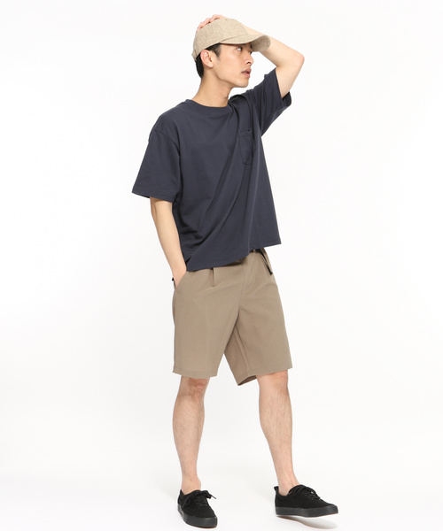 LAKOLE（ラコレ）の「ミニ裏毛半袖カットソー / LAKOLE（Tシャツ/カットソー・メンズ・ネイビー/ベージュ/チャコール/パープル/オフホワイト/サックスブルー/グリーン/ブラウン・MEDIUM/LARGE）」の11枚目の写真