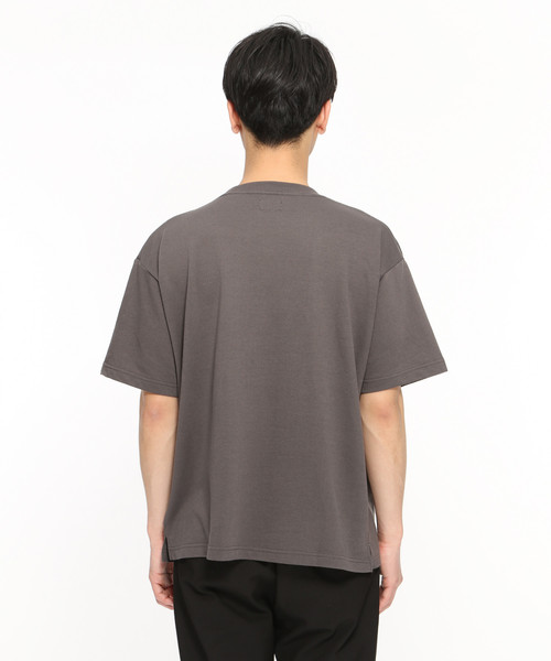 LAKOLE（ラコレ）の「ミニ裏毛半袖カットソー / LAKOLE（Tシャツ/カットソー・メンズ・ネイビー/ベージュ/チャコール/パープル/オフホワイト/サックスブルー/グリーン/ブラウン・MEDIUM/LARGE）」の15枚目の写真