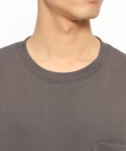 LAKOLE（ラコレ）の「ミニ裏毛半袖カットソー / LAKOLE（Tシャツ/カットソー・メンズ・ネイビー/ベージュ/チャコール/パープル/オフホワイト/サックスブルー/グリーン/ブラウン・MEDIUM/LARGE）」の16枚目の写真