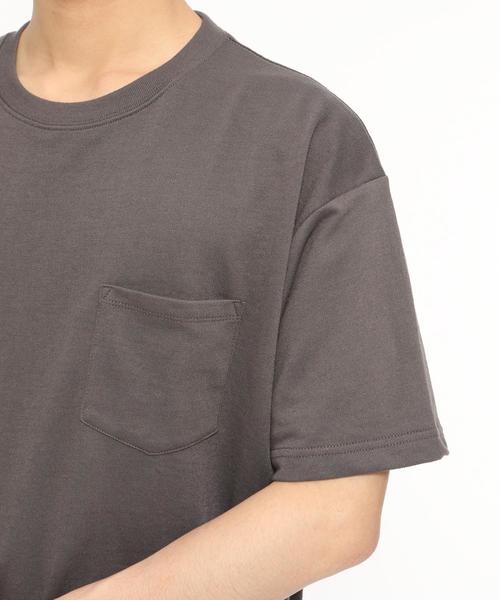 LAKOLE（ラコレ）の「ミニ裏毛半袖カットソー / LAKOLE（Tシャツ/カットソー・メンズ・ネイビー/ベージュ/チャコール/パープル/オフホワイト/サックスブルー/グリーン/ブラウン・MEDIUM/LARGE）」の17枚目の写真