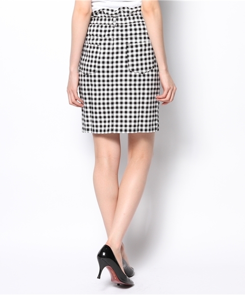 WEGO（ウィゴー）の「WEGO/ギンガムコクーンスカート（スカート・レディース・ブラック/ブルー・FREE）」の5枚目の写真