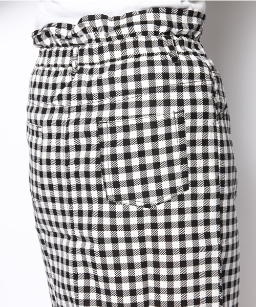 WEGO（ウィゴー）の「WEGO/ギンガムコクーンスカート（スカート・レディース・ブラック/ブルー・FREE）」の7枚目の写真