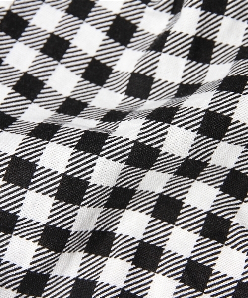 WEGO（ウィゴー）の「WEGO/ギンガムコクーンスカート（スカート・レディース・ブラック/ブルー・FREE）」の4枚目の写真