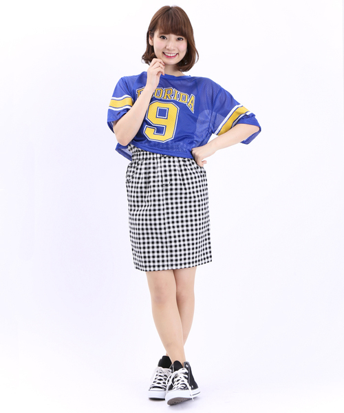 WEGO（ウィゴー）の「WEGO/ギンガムコクーンスカート（スカート・レディース・ブラック/ブルー・FREE）」の13枚目の写真