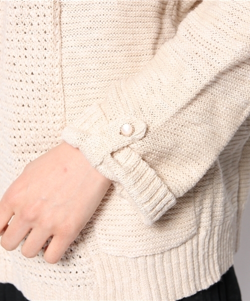 VIS（ビス）の「ロールＵＰトッパーカーディガン（カーディガン/ボレロ・レディース・グレー/サンドベージュ/ベージュ/ピンク・MEDIUM）」の13枚目の写真