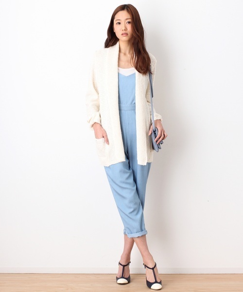 VIS（ビス）の「ロールＵＰトッパーカーディガン（カーディガン/ボレロ・レディース・グレー/サンドベージュ/ベージュ/ピンク・MEDIUM）」の14枚目の写真