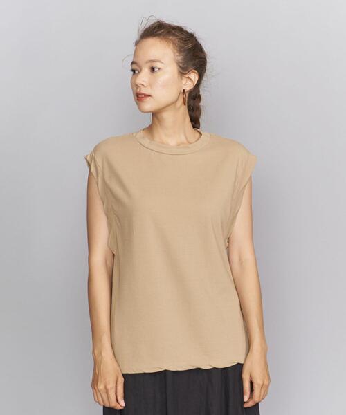 BEAUTY&YOUTH UNITED ARROWS（ビューティーアンドユースユナイテッドアローズ）の「BY コットンドライツイル ルーズノースリーブカットソーо（Tシャツ/カットソー・レディース・ブラック/ベージュ/ホワイト/ライラック・FREE）」の12枚目の写真