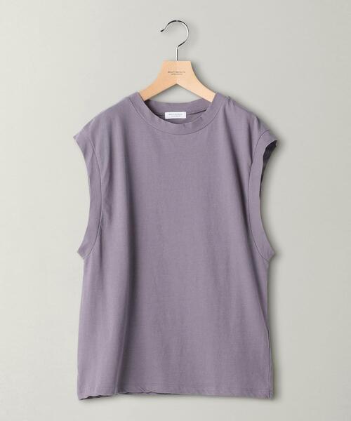 BEAUTY&YOUTH UNITED ARROWS（ビューティーアンドユースユナイテッドアローズ）の「BY コットンドライツイル ルーズノースリーブカットソーо（Tシャツ/カットソー・レディース・ブラック/ベージュ/ホワイト/ライラック・FREE）」の17枚目の写真