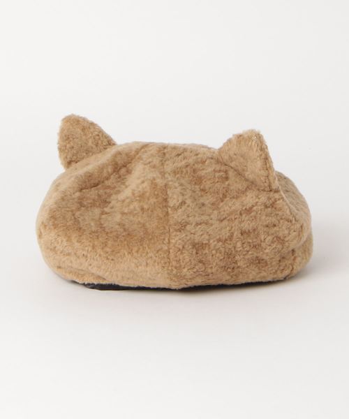 nino（ニノ）の「ねこ耳ベレー帽（ハンチング/ベレー帽・キッズ・アイボリー/ブラック/ベージュ・S/M/L）」の5枚目の写真