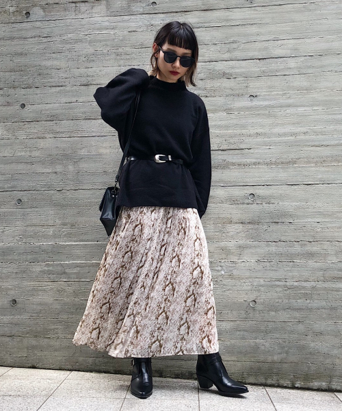 PAGEBOY（ページボーイ）の「アニマルプリーツフレアスカート（スカート・レディース・グレー系その他/ブラウン系その他/レオパード・FREE）」の9枚目の写真