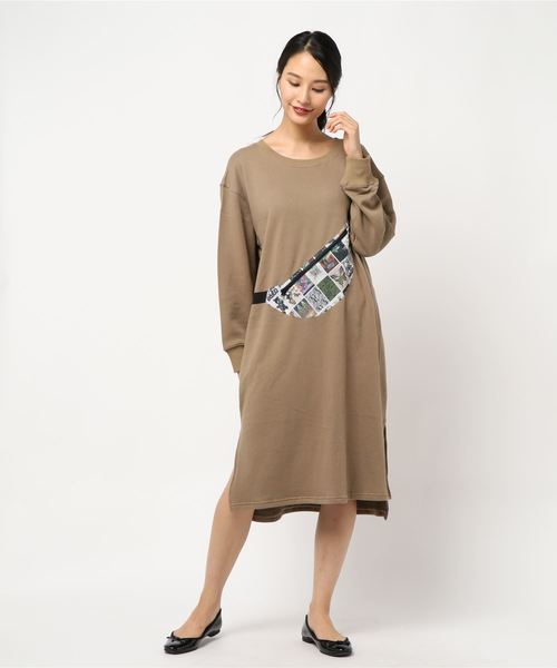 パッチワーク柄ポシェット裏毛ワンピース ワンピース Scolar スカラー のファッション通販 Zozotown