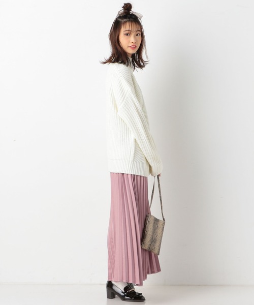 archives(アルシーヴ)の「片畦バイヤス柄ハイネック(ニット/セーター・レディース・ネイビー/ブラウン/オフホワイト・MEDIUM)」の10枚目の写真