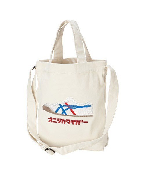 Onitsuka Tiger(オニツカタイガー)の「MEXICO TOTE / メキシコ トート(ショルダーバッグ・レディース・ブラック/ホワイト・ONE SIZE)」の1枚目の写真