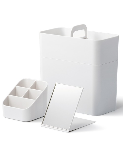 HIGHTIDE（ハイタイド）の「like-it Cosmetic Caddy 持ち運びができるメイクボックス（収納グッズ・レディース・ホワイト/グレー・FREE）」の9枚目の写真