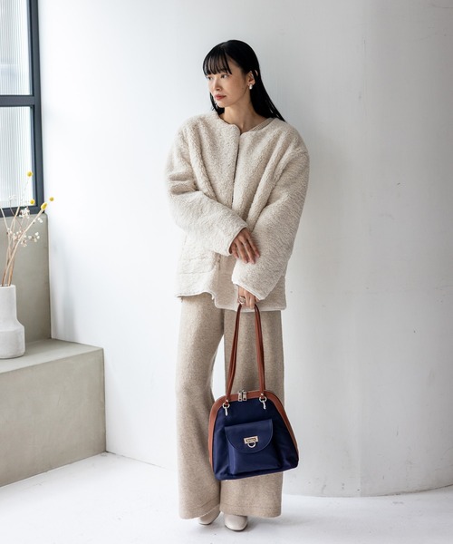 VitaFelice(ヴィータフェリーチェ)の「クロスショルダー2wayナイロンリュックサック(バックパック/リュック・レディース・ブラック/グレー/モカ/ネイビー/ブルーグレー/ベージュ/ベージュ系・FREE)」の22枚目の写真