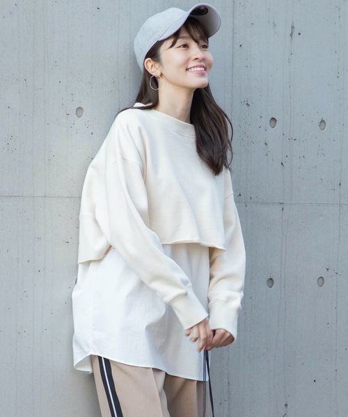 La SRIC(ラスリック)の「La SRIC/セットアッププルオーバー(Tシャツ/カットソー・レディース・アイボリー/ブラック・38)」の2枚目の写真