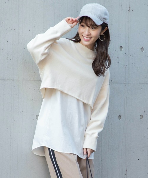 La SRIC(ラスリック)の「La SRIC/セットアッププルオーバー(Tシャツ/カットソー・レディース・アイボリー/ブラック・38)」の3枚目の写真