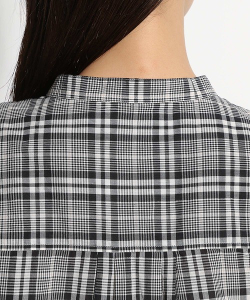 niko and...（ニコアンド）の「TONEラメチェックスタンドロングシャツ（シャツ/ブラウス・レディース・ブラック/ベージュ/グレー/チャコール・MEDIUM/LARGE）」の15枚目の写真