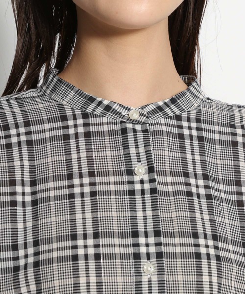 niko and...（ニコアンド）の「TONEラメチェックスタンドロングシャツ（シャツ/ブラウス・レディース・ブラック/ベージュ/グレー/チャコール・MEDIUM/LARGE）」の17枚目の写真