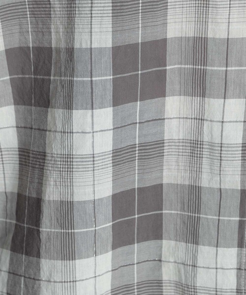 niko and...（ニコアンド）の「TONEラメチェックスタンドロングシャツ（シャツ/ブラウス・レディース・ブラック/ベージュ/グレー/チャコール・MEDIUM/LARGE）」の22枚目の写真