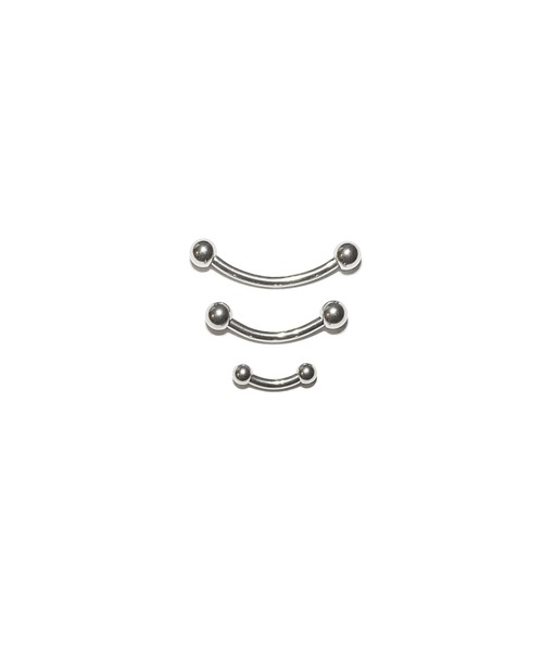 MORPH（モルフ）の「MORPH モルフ  バナナバーベル ボディーピアス 14ゲージ 6mm~16mm（ピアス（片耳用）・メンズ・シルバー・6/8/10/12/14/16）」の2枚目の写真