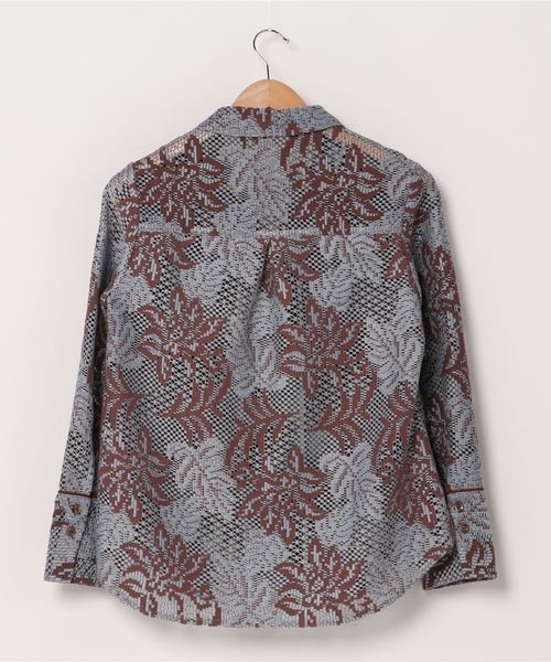 美品 Lily Brown リリーブラウン タイプライター レースシャツ LILY BROWN（リリーブラウン）の「バイカラーフラワーレース