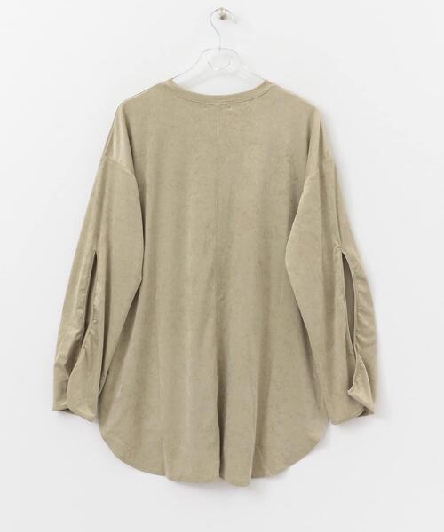 LAATO(ラート)の「SHINY LONG T-SHIRTS(Tシャツ/カットソー・レディース・ベージュ/ブラウン/オフホワイト・FREE)」の8枚目の写真