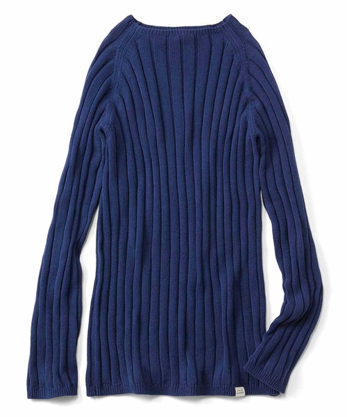 Live in comfort（リブインコンフォート）の「リブ　イン　コンフォート　素肌に気持ちいいオールコットンのふんわりワイドリブニットトップス（ニット/セーター・レディース・ネイビー/マスタード/ホワイト・LARGE/SMALL/MEDIUM/X-LARGE/XX-LARGE/XXX-LARGE）」の8枚目の写真