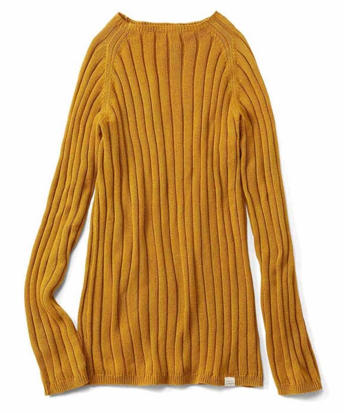 Live in comfort（リブインコンフォート）の「リブ　イン　コンフォート　素肌に気持ちいいオールコットンのふんわりワイドリブニットトップス（ニット/セーター・レディース・ネイビー/マスタード/ホワイト・LARGE/SMALL/MEDIUM/X-LARGE/XX-LARGE/XXX-LARGE）」の7枚目の写真